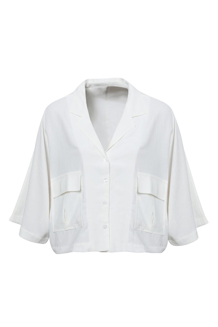 Pocket Oversized Shirt White