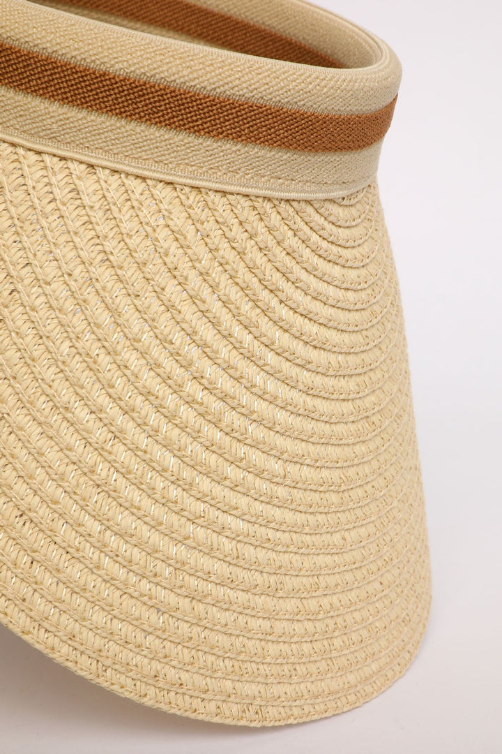 Straw Visor Hat Beige