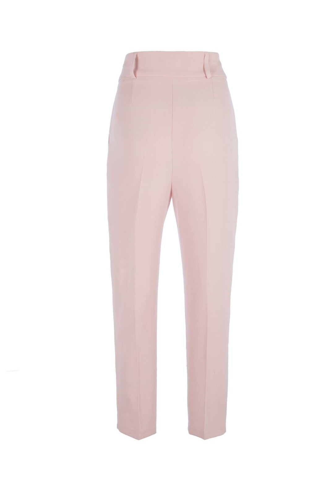Yüksel Bel Kumaş Pantolon Pudra