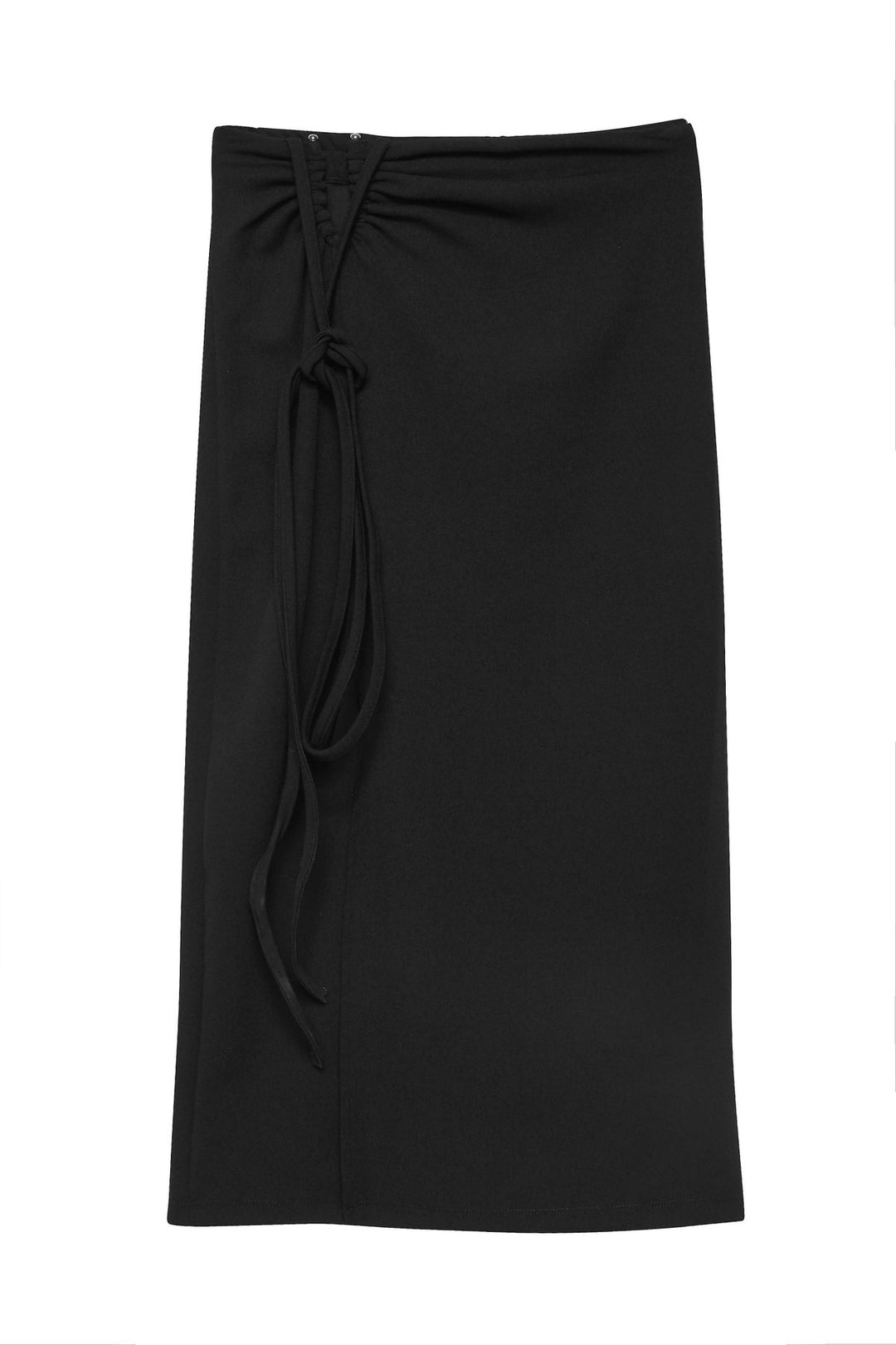 Slit Detailed Midi Skirt Black