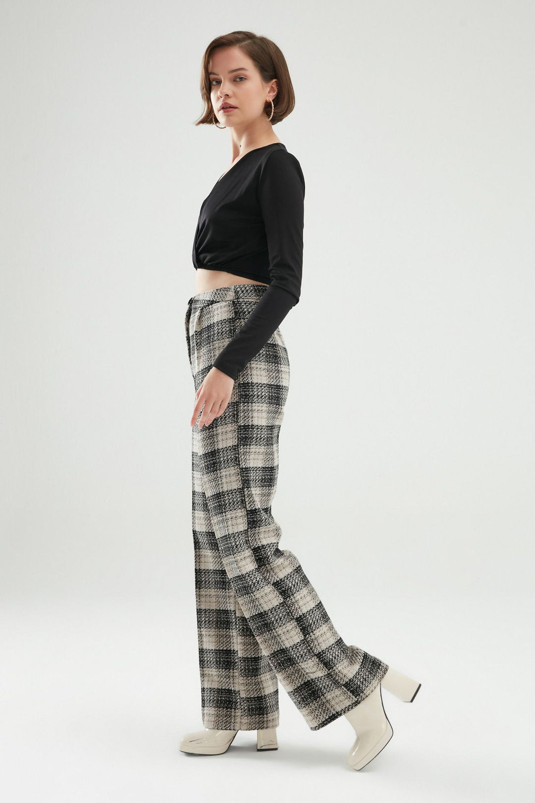 Wide Leg Trousers Black