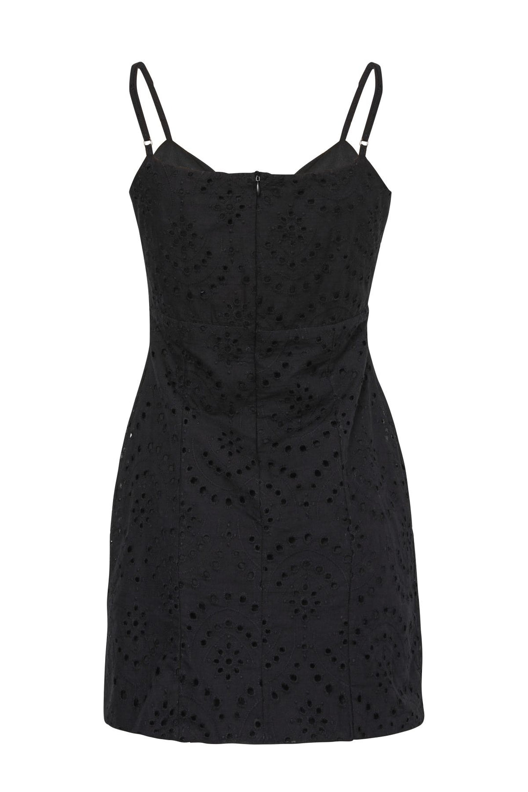 Knot Detailed Strap Mini Dress Black
