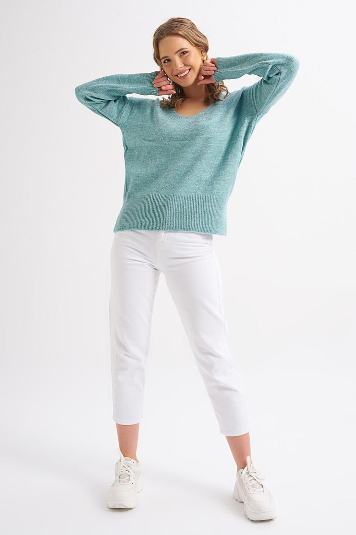 V Neck Sweater Mint
