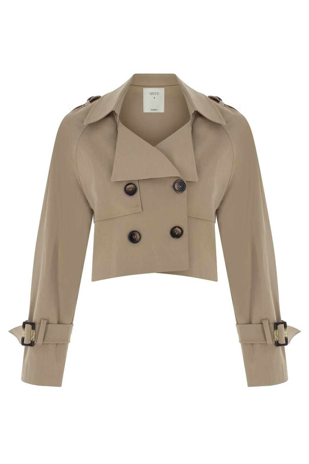 Kemerli Mevsimlik Ceket Bej