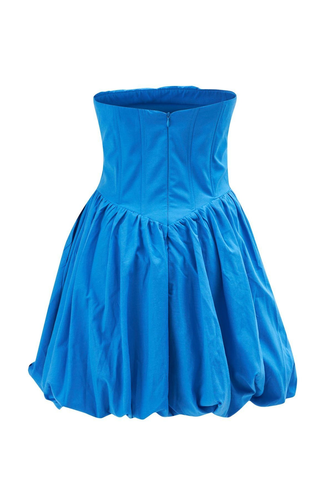 Underwire Strapless Balloon Dress Blue