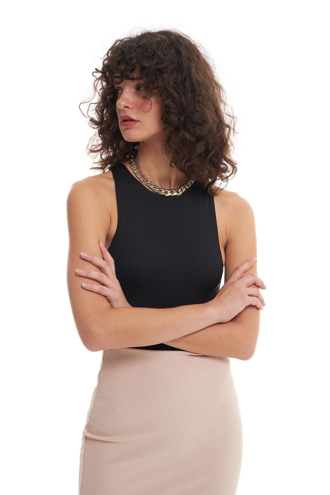 Halter Neck Bodysuit Black