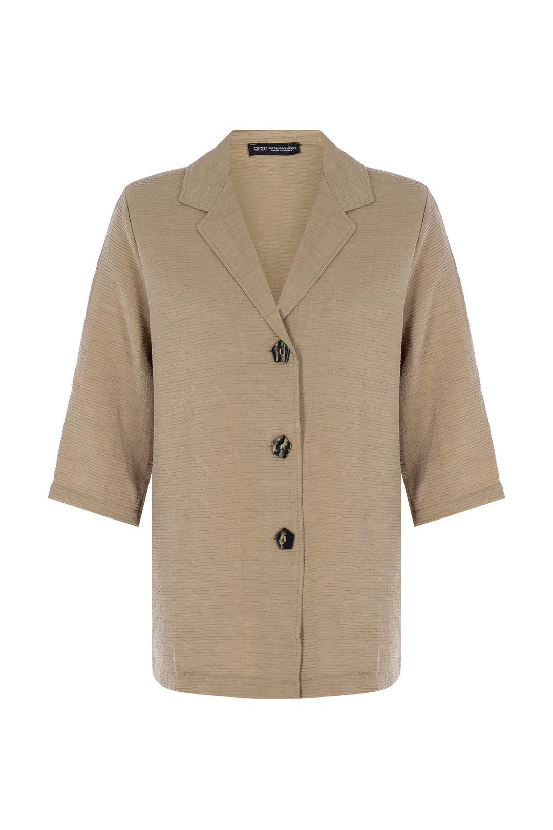 Wadding Shiny Jacket Shirt Beige