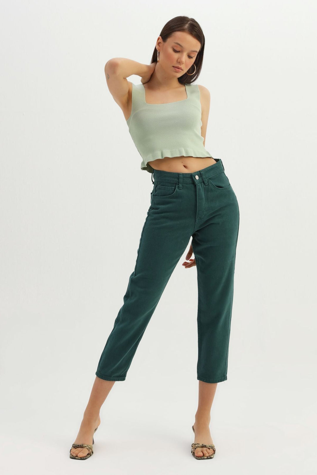 Hanging End Frilly Knitwear Mint