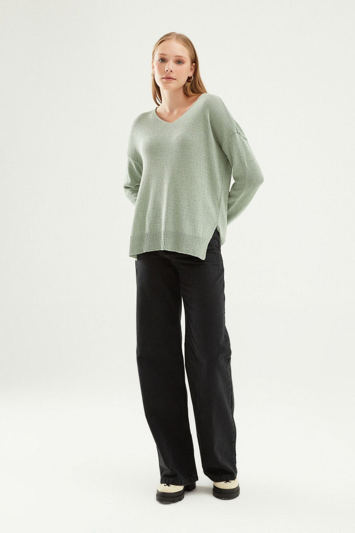 V Neck Knitwear Mint