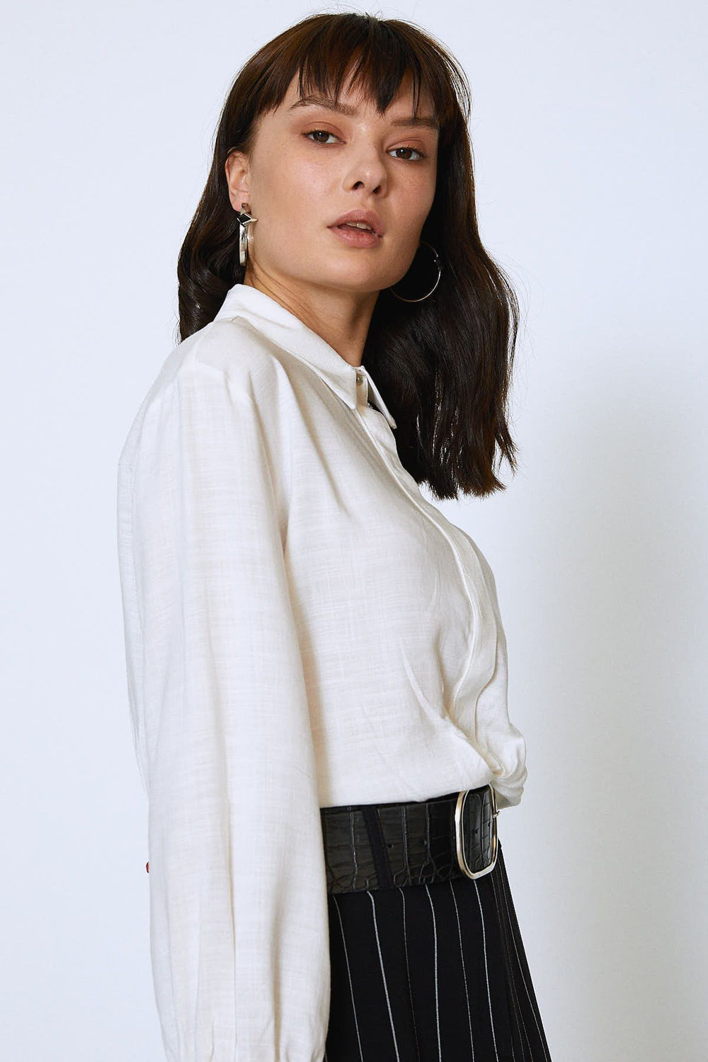 Ecru Knotted Shirt Ecru