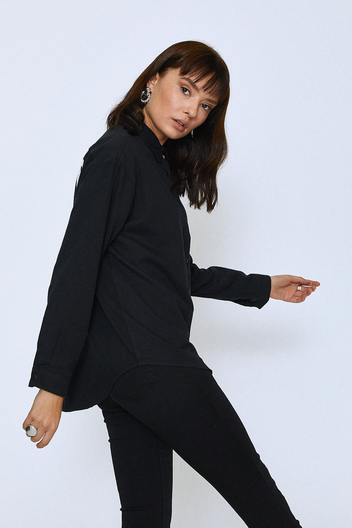 Back Printed Shirt Black