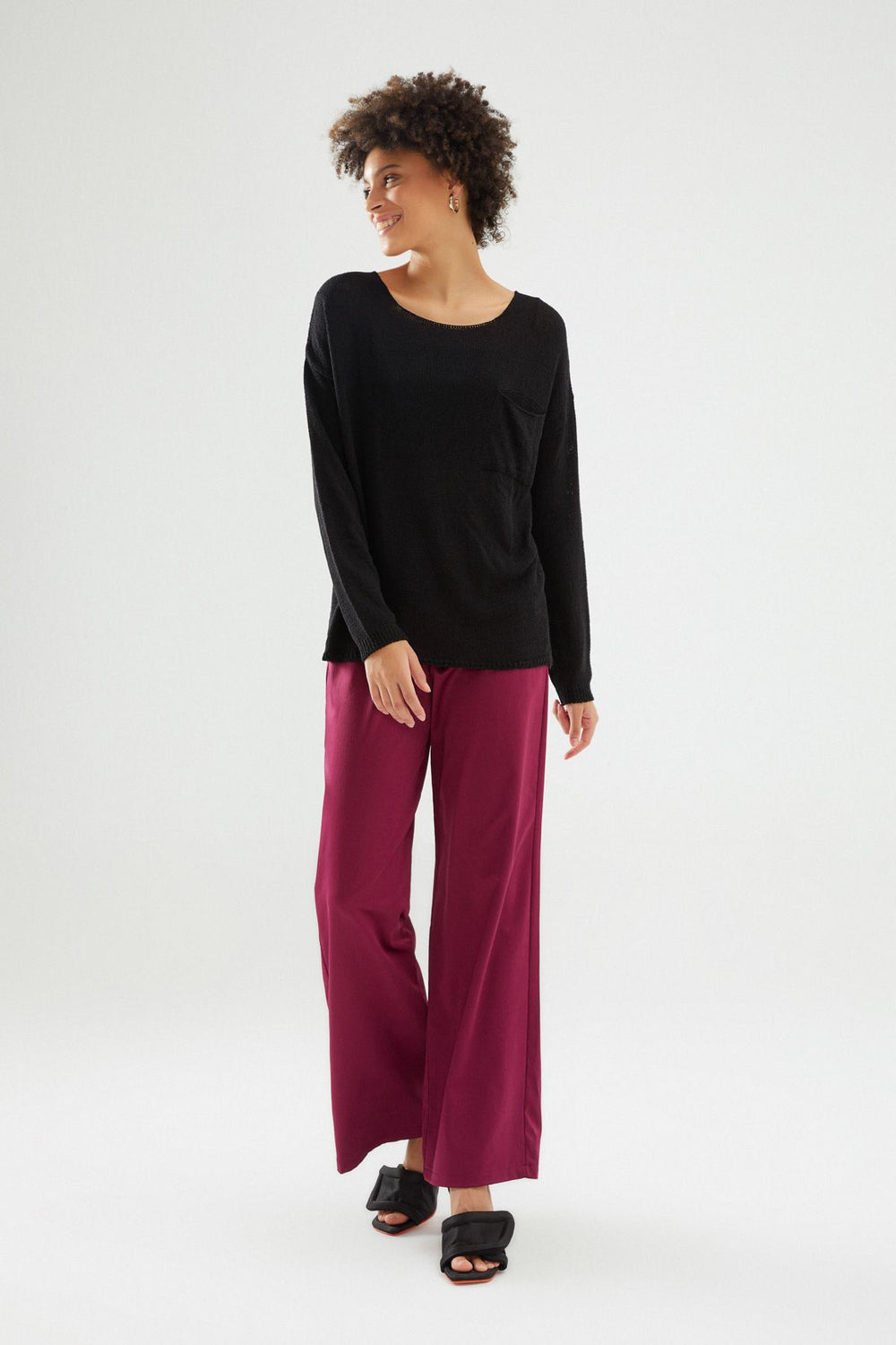 Pocket Detailed Knitwear Black