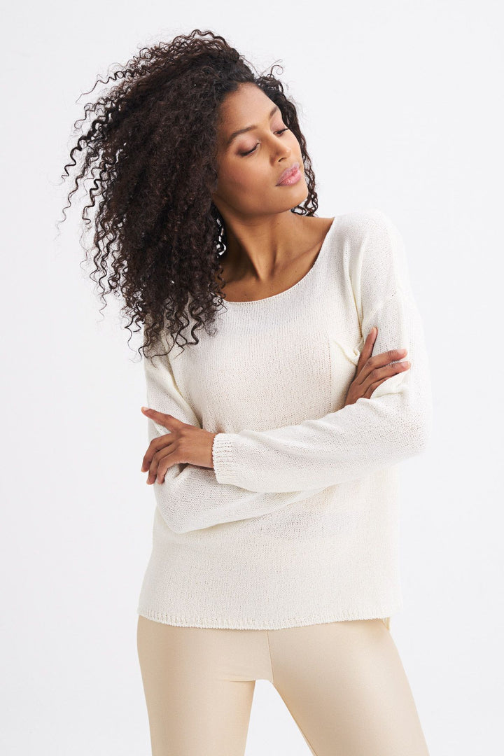 Pocket Detailed Knitwear Ecru