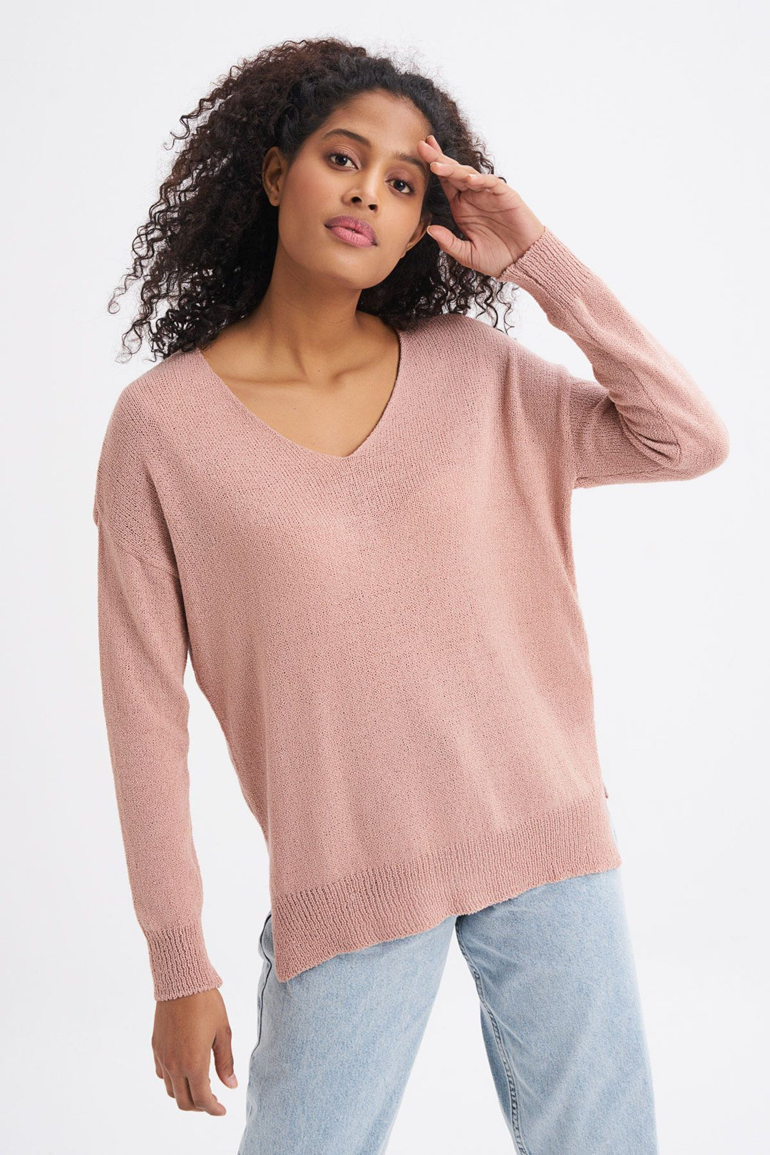 V Neck Knitwear Powder