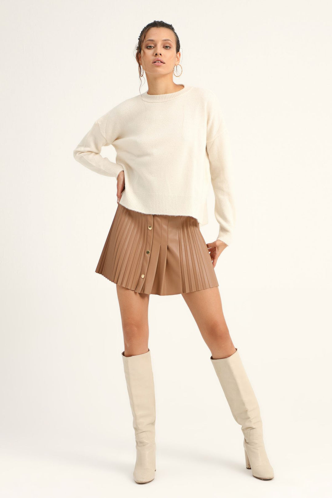 Crew Neck Sweater Ecru