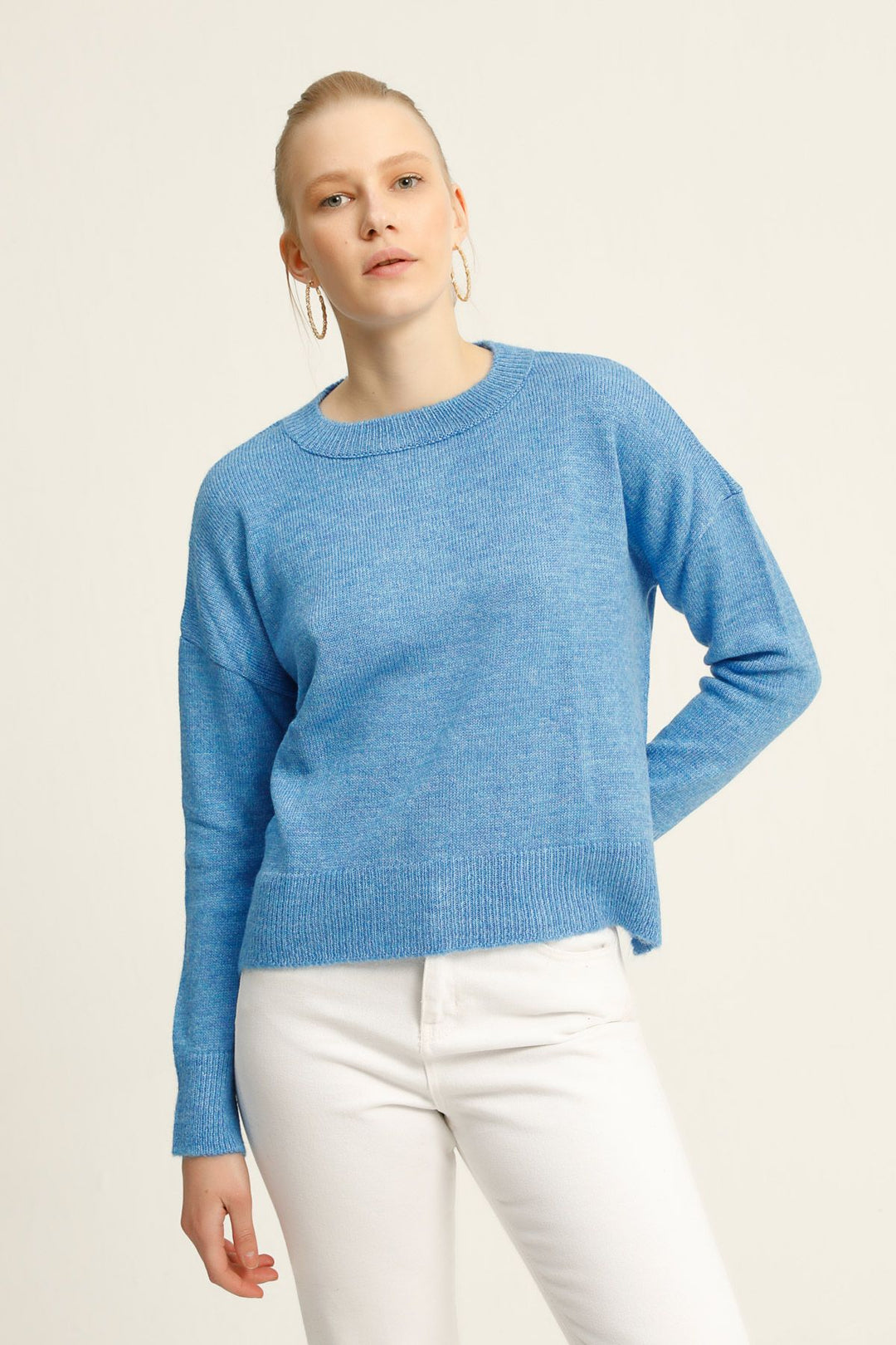 Crew Neck Sweater Blue