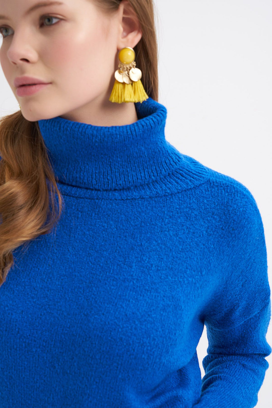 Turtleneck Sweater Sax