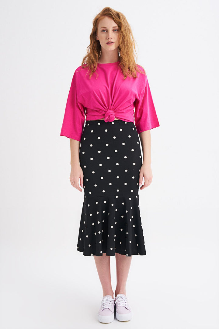 Polka Dot Skirt Black