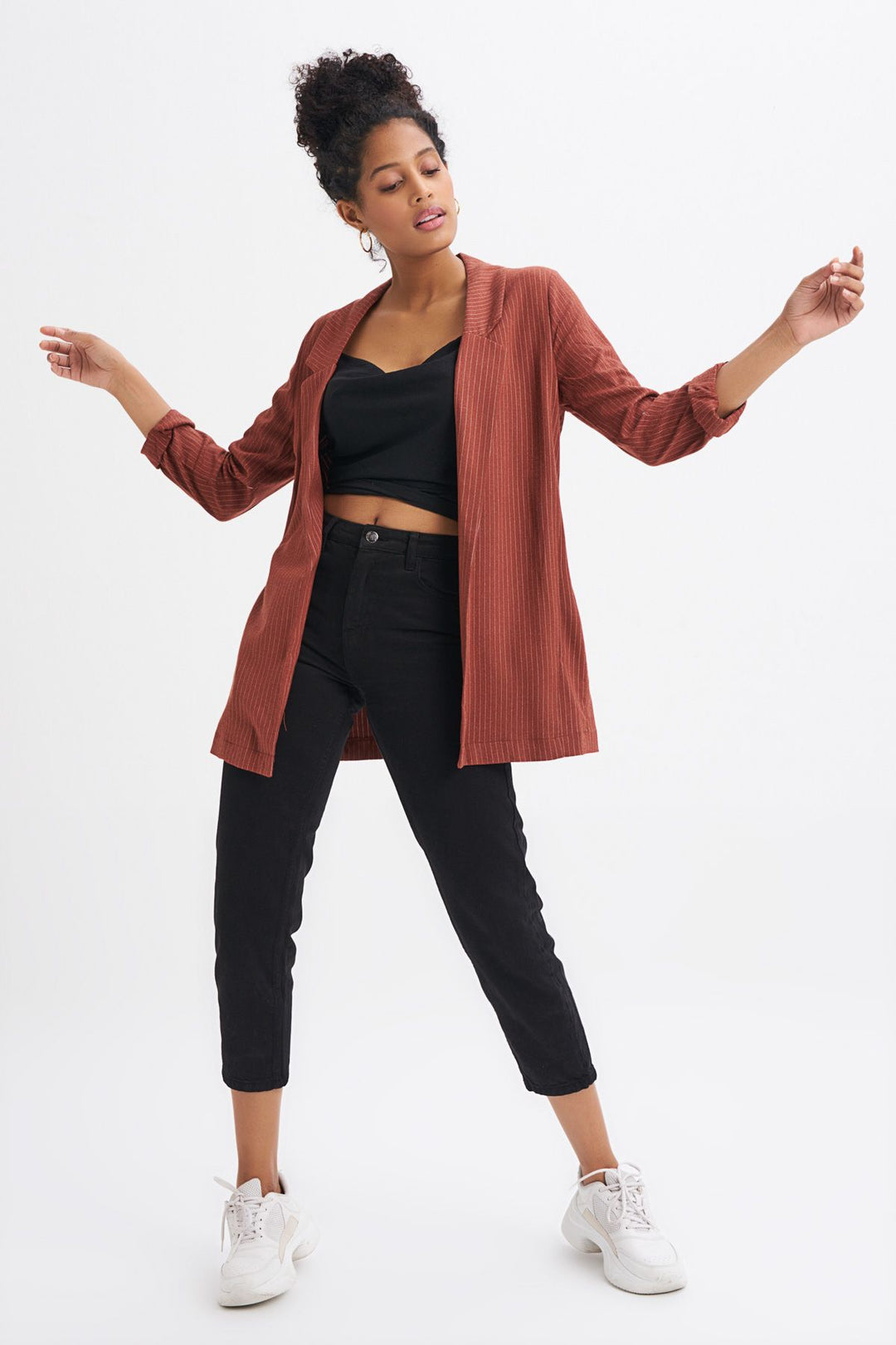 Striped Blazer Jacket Tile