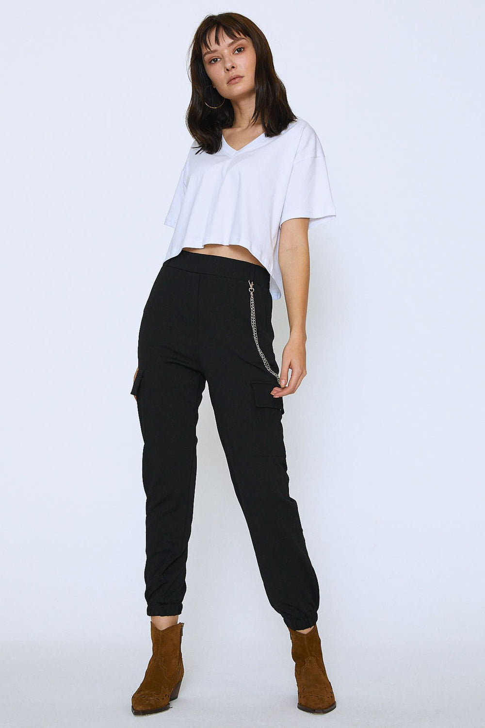 Chain Jogger Pants Black