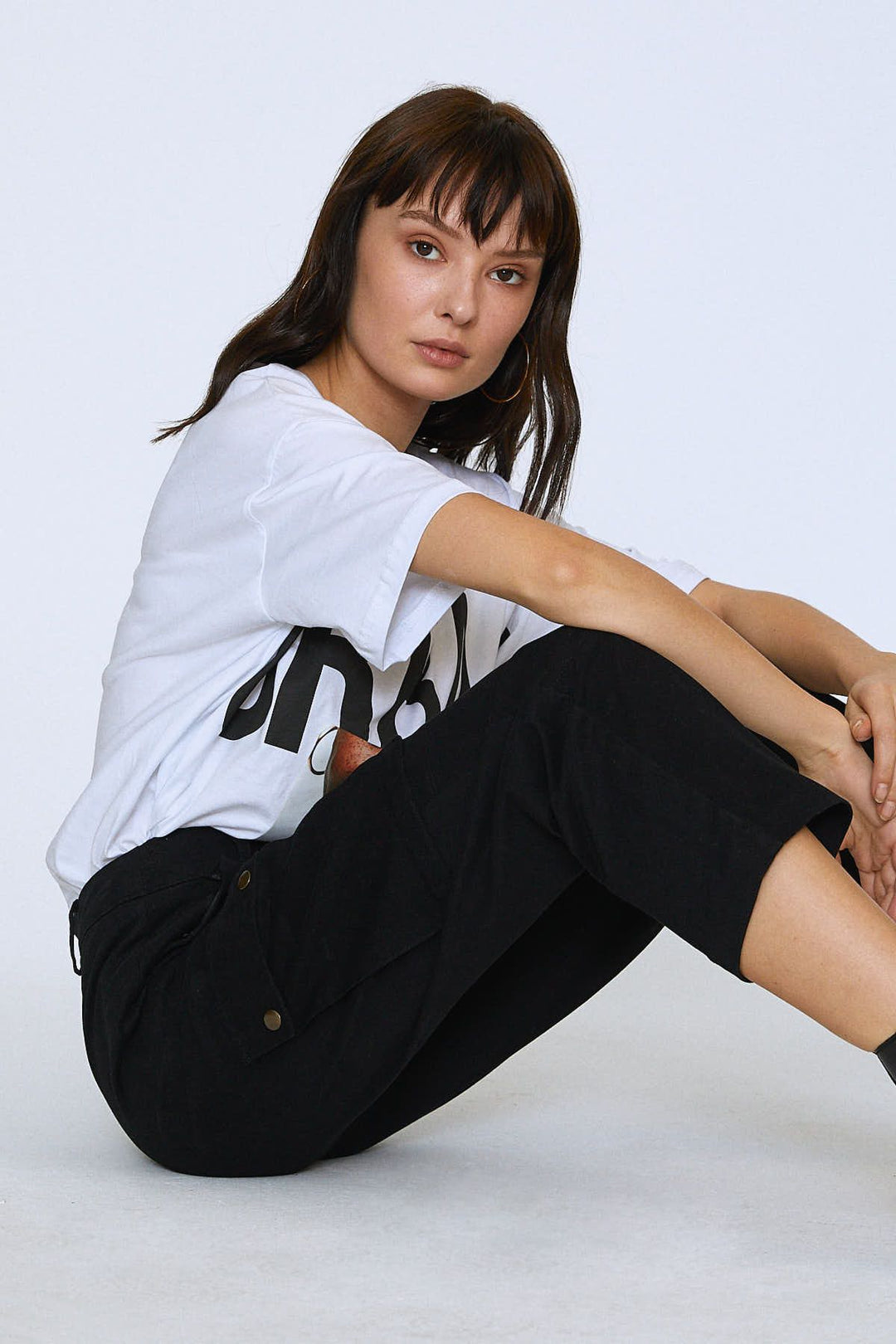 Cargo Pocket Trousers Black