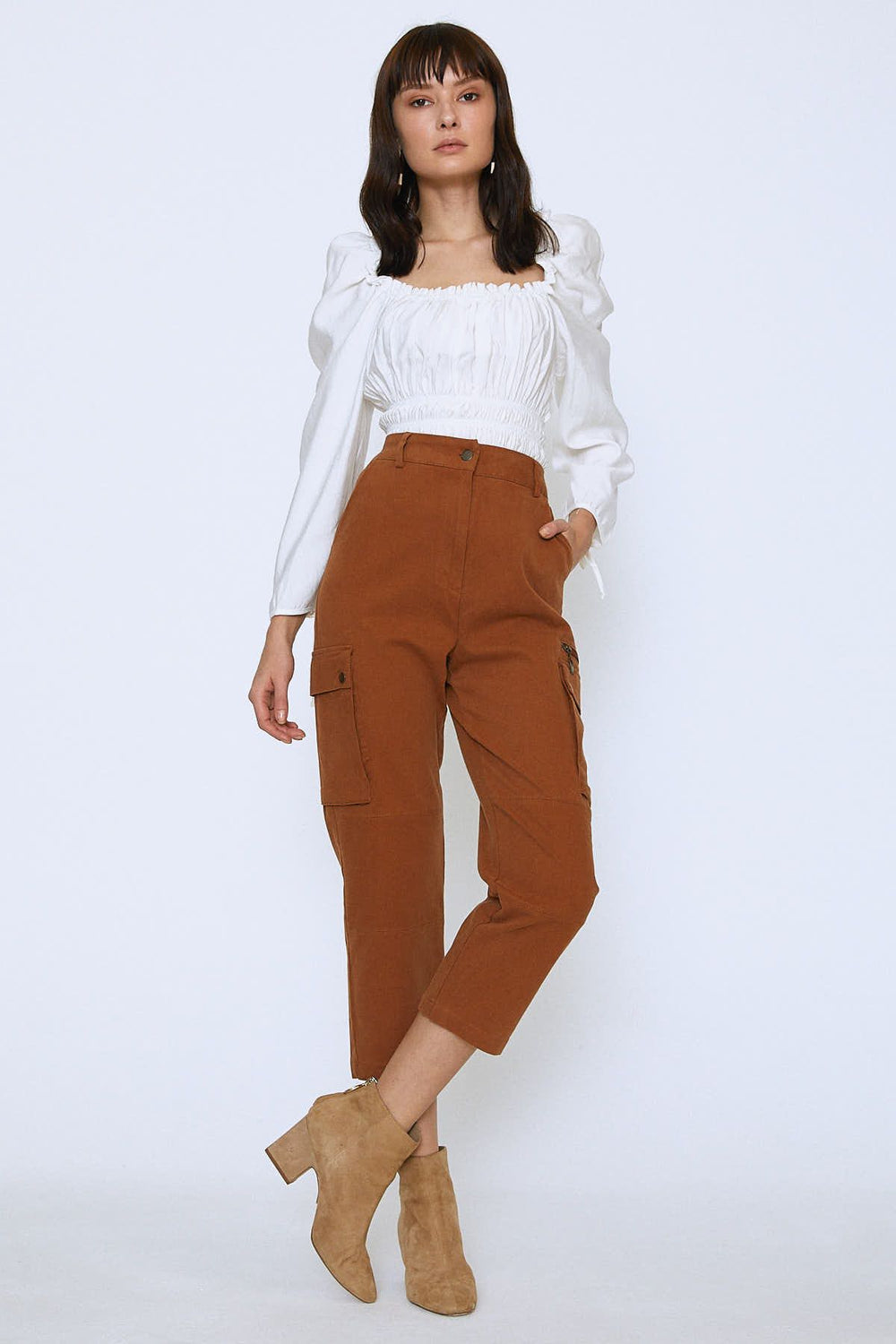 Cargo Pocket Trousers Brown