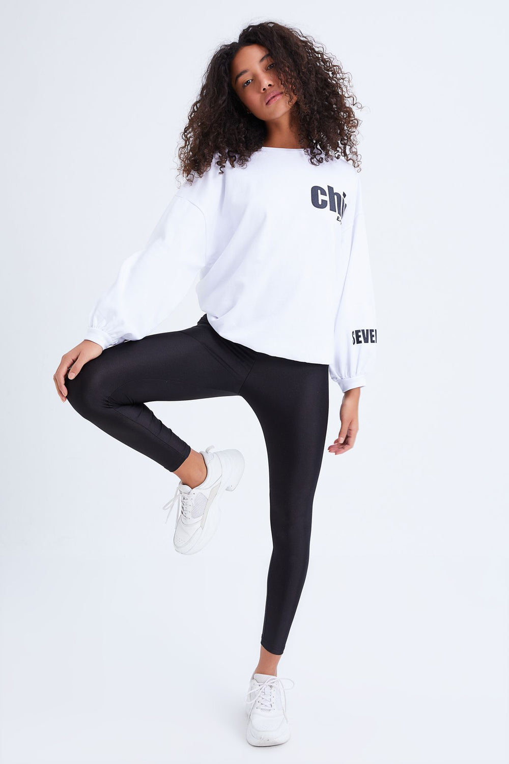 Shiny Disco Leggings Black