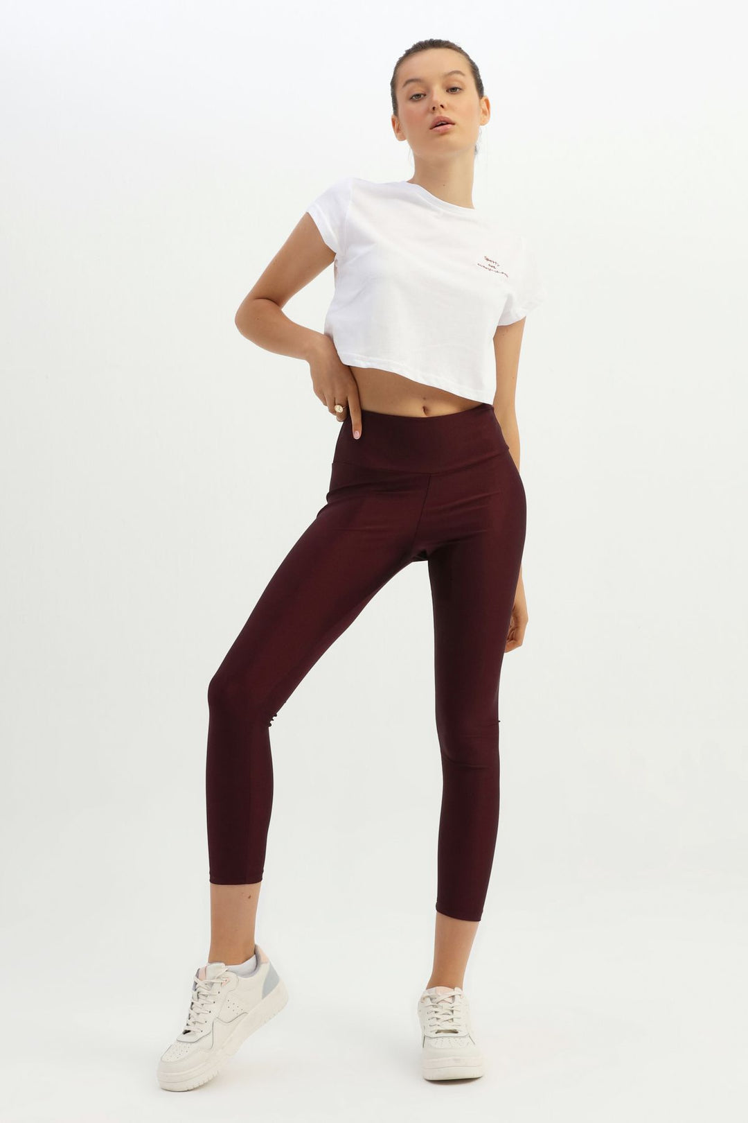 High Waist Leggings Claret Red