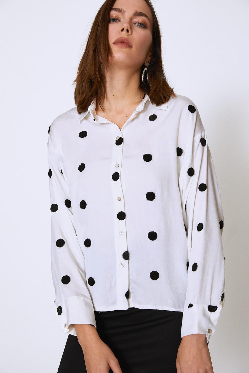 Polka Dot Shirt Black