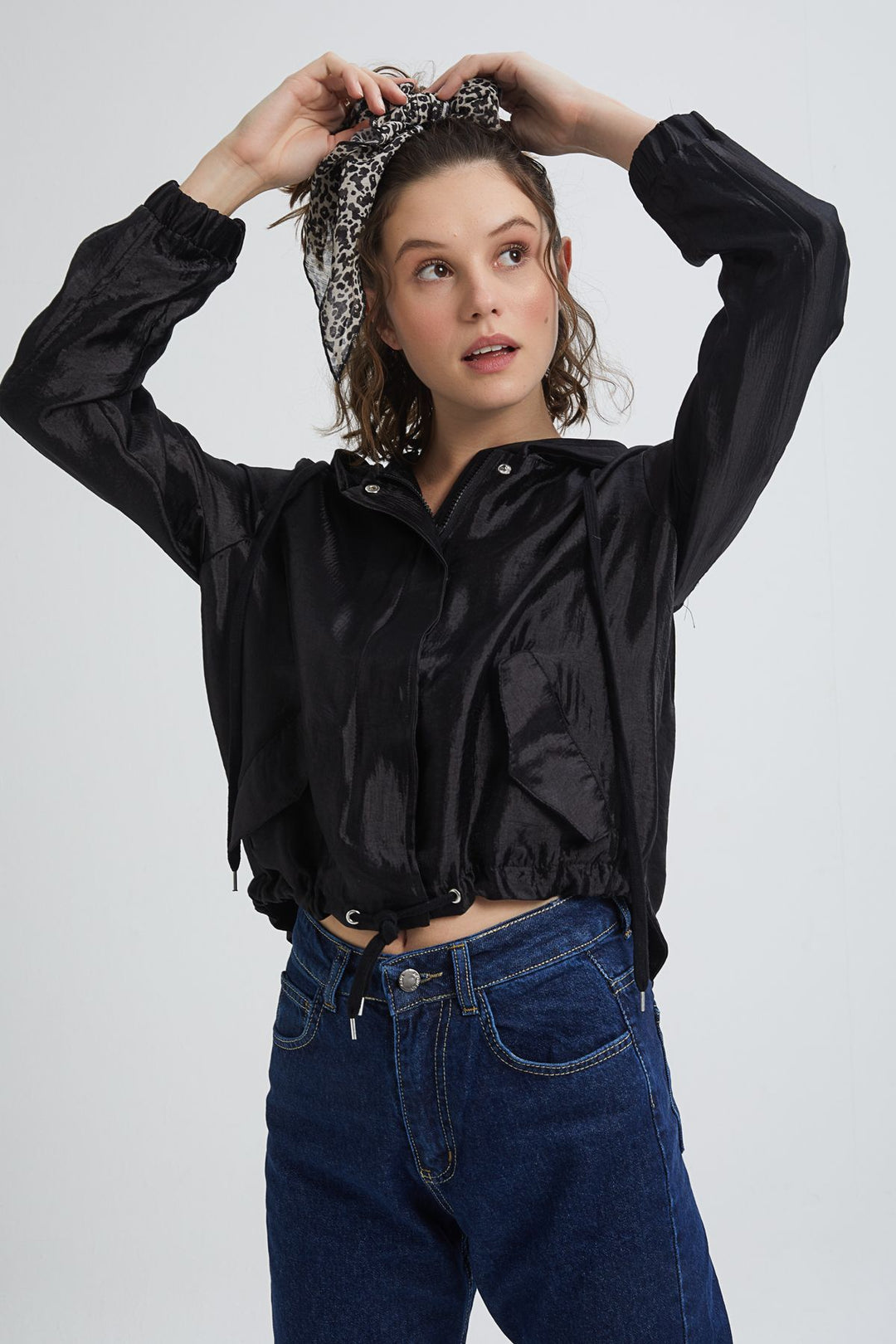 Kapüşonlu Ceket Siyah