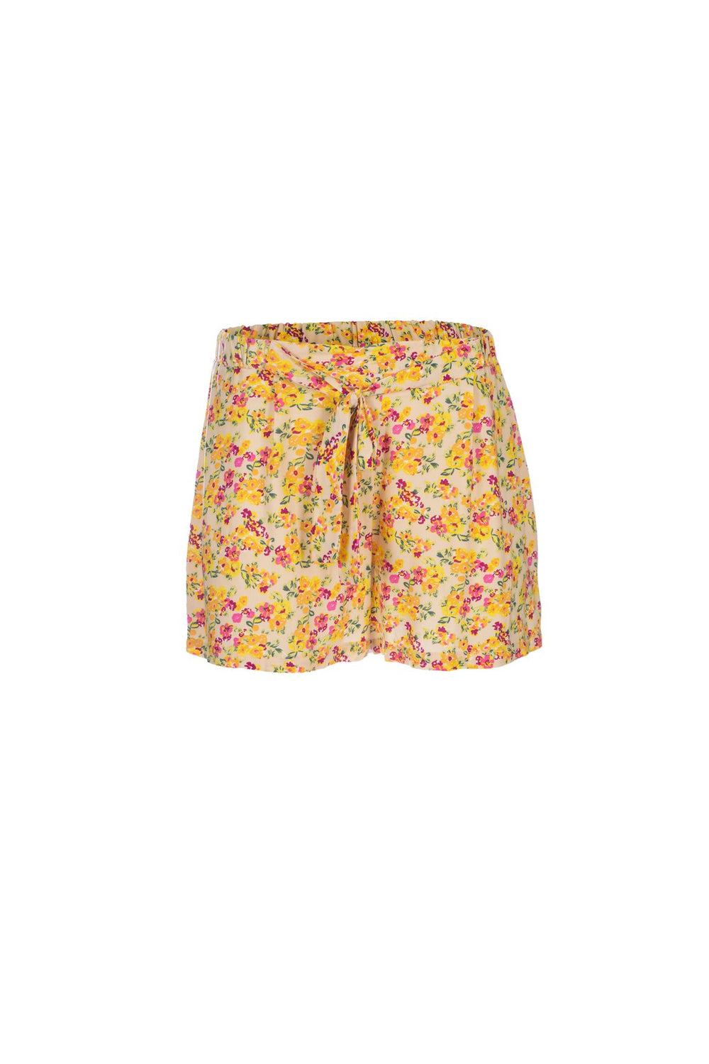 Floral Patterned Shorts Yellow