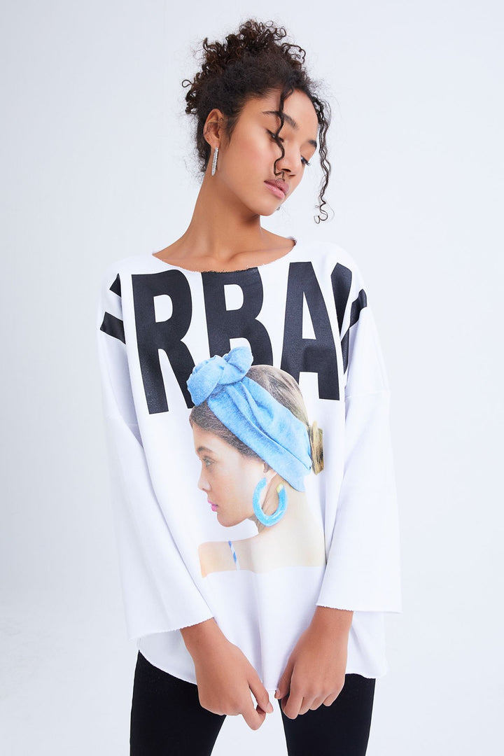 Printed Sweatshirt White