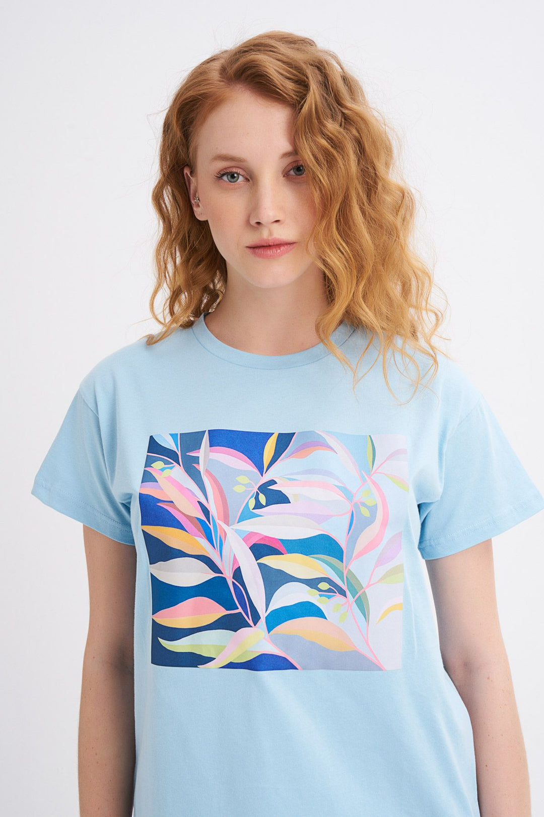 Baskılı Tişört Bebe Mavi