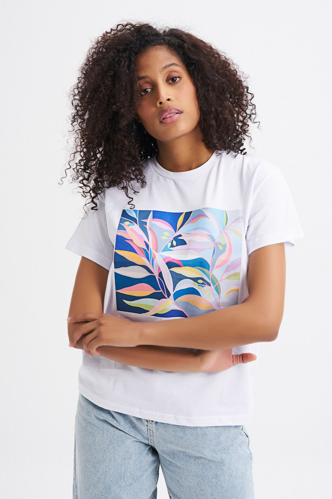 Baskılı Tişört Beyaz