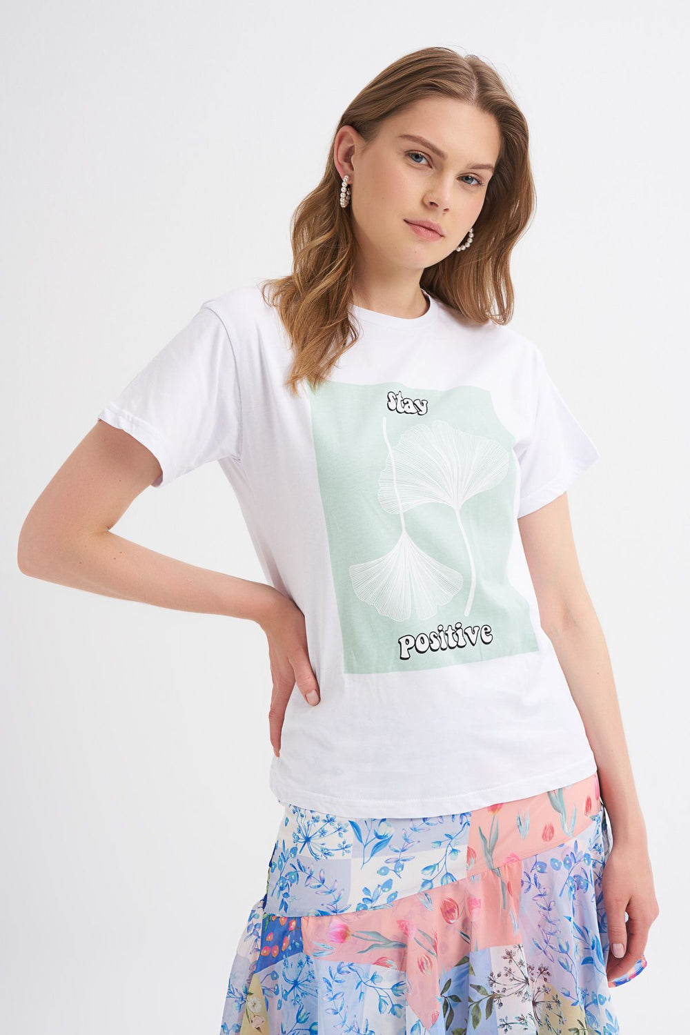 Baskılı Tişört Mint