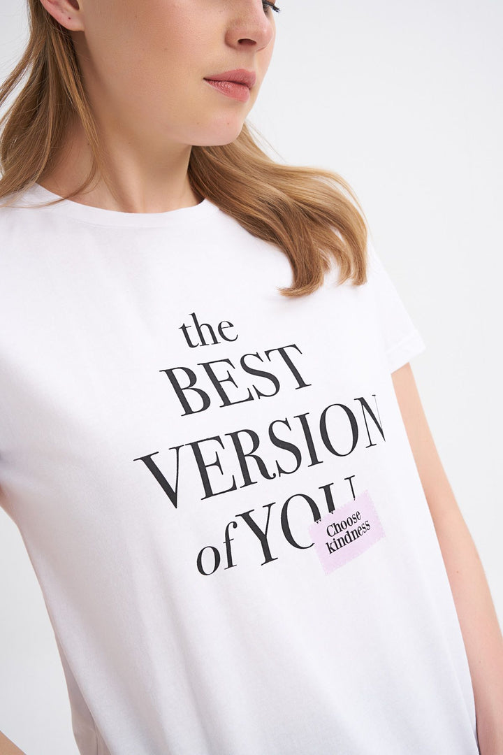 Baskılı Tişört Lila