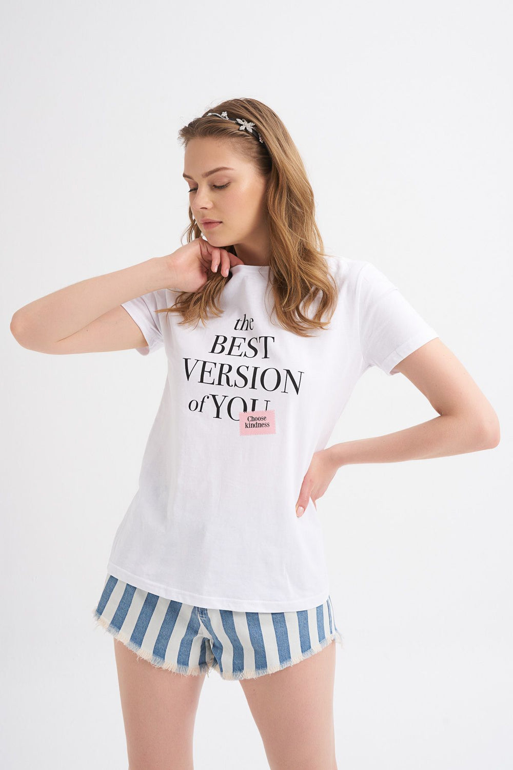 Baskılı Tişört Pembe