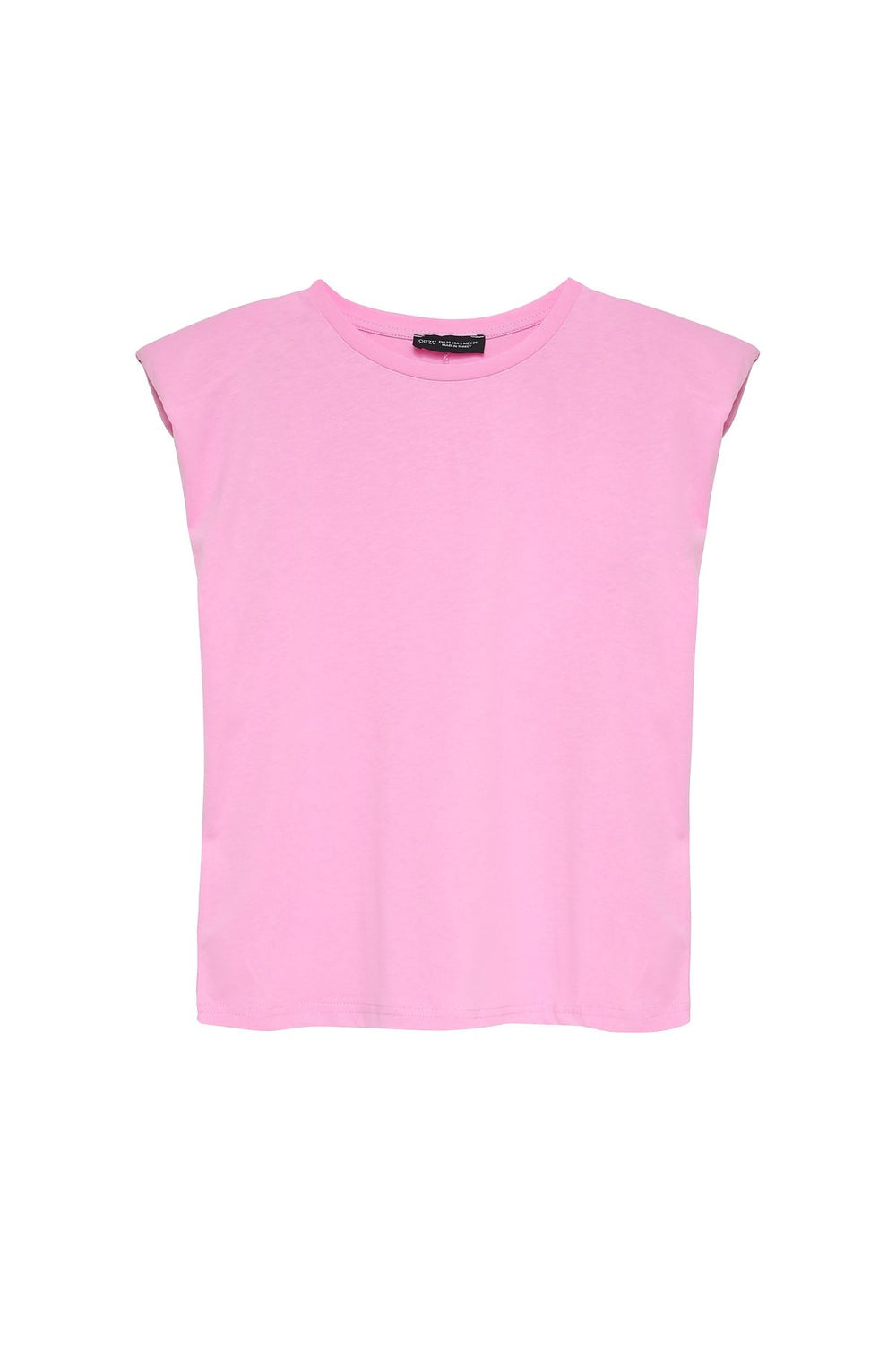 Padded Sleeveless Basic T-Shirt Pink