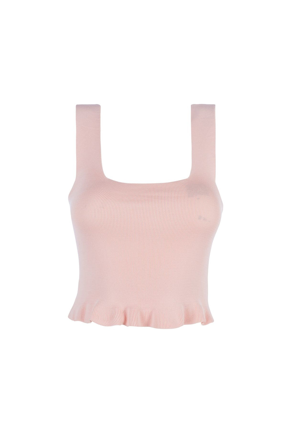 Hanging Tip Frilly Knitwear Powder