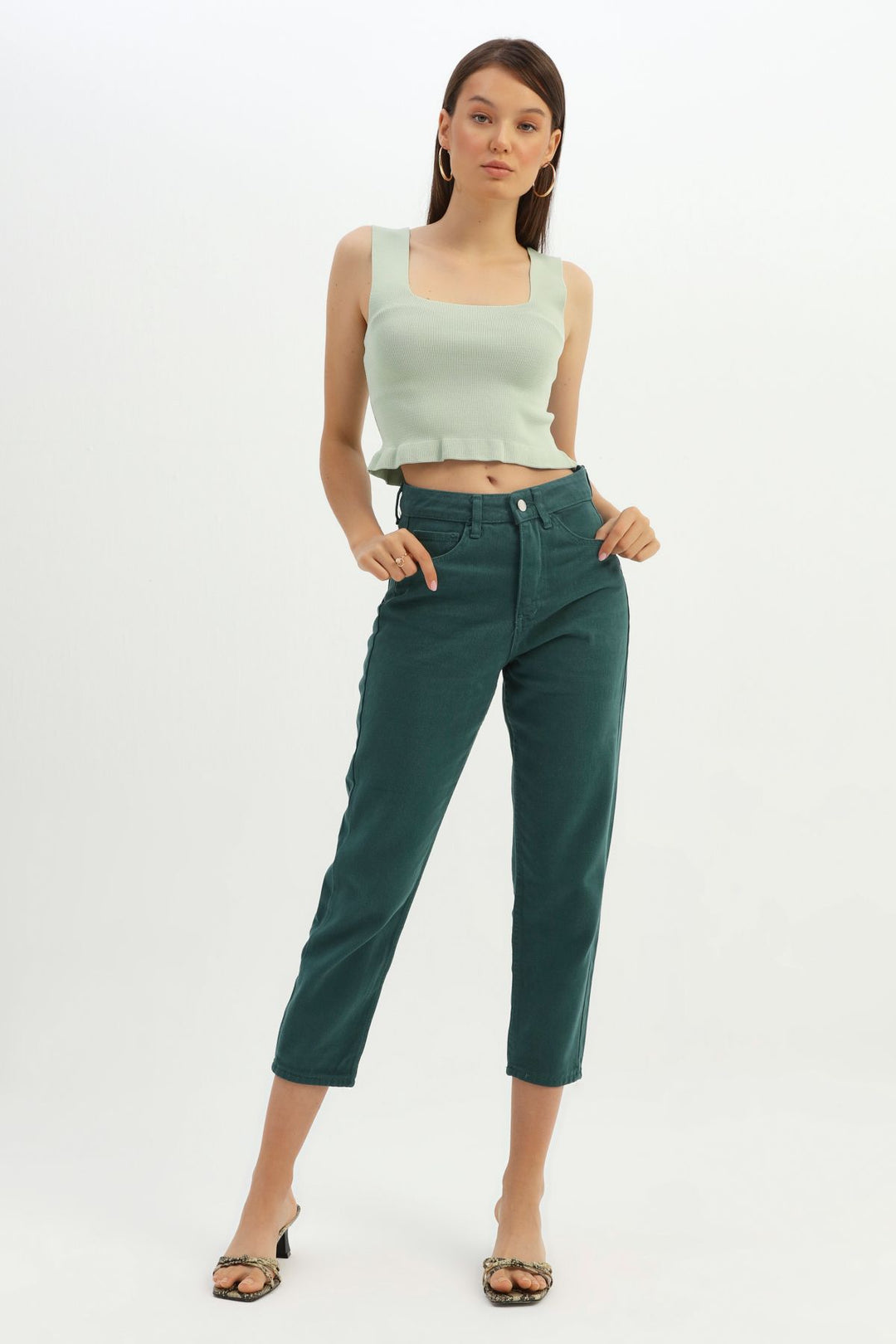 Hanging End Frilly Knitwear Mint