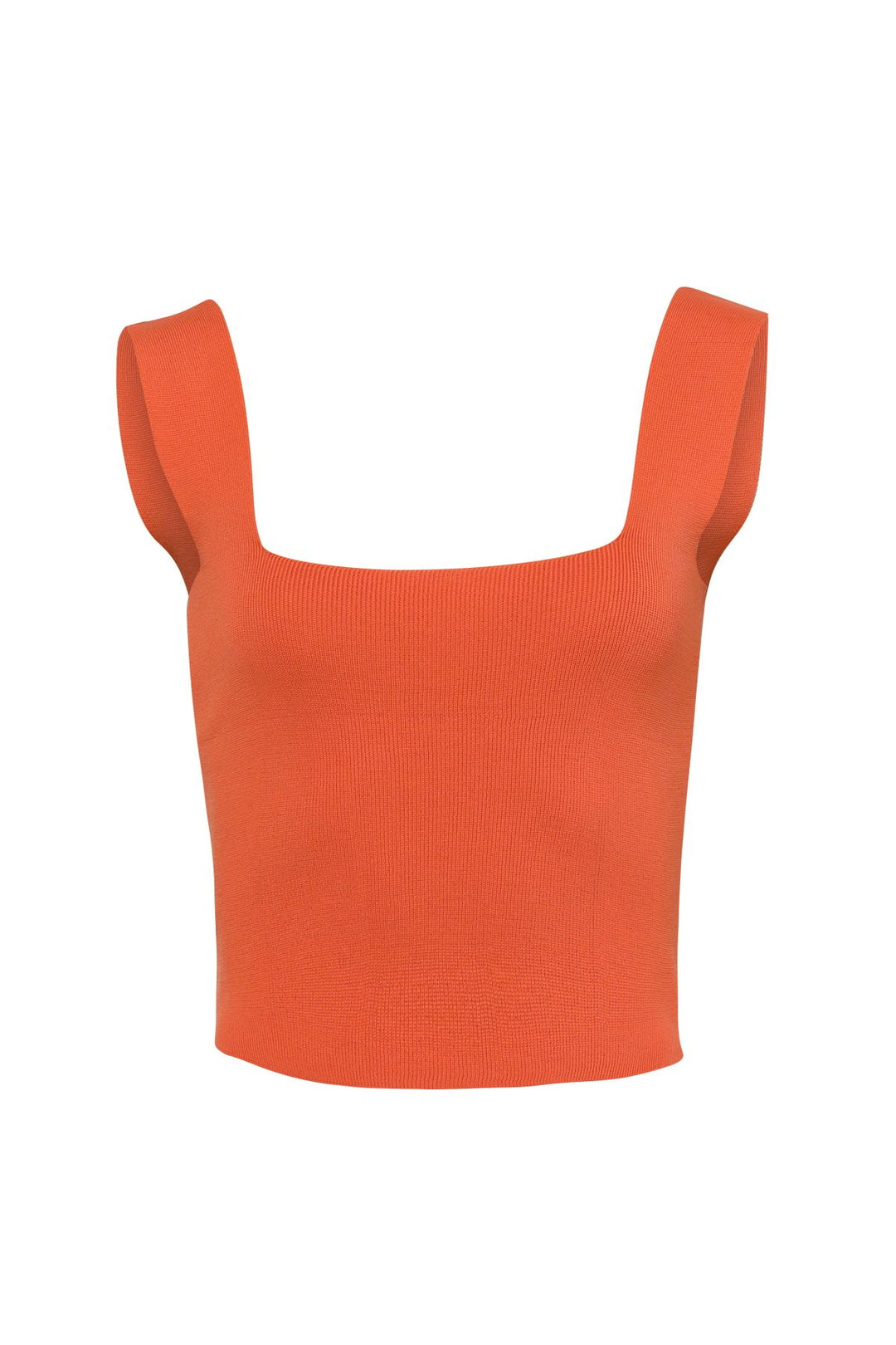 Strap Square Collar Knitwear Copper