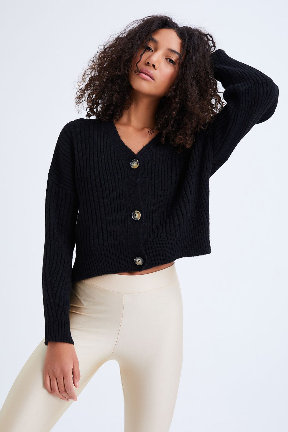 Buttoned Cardigan Black
