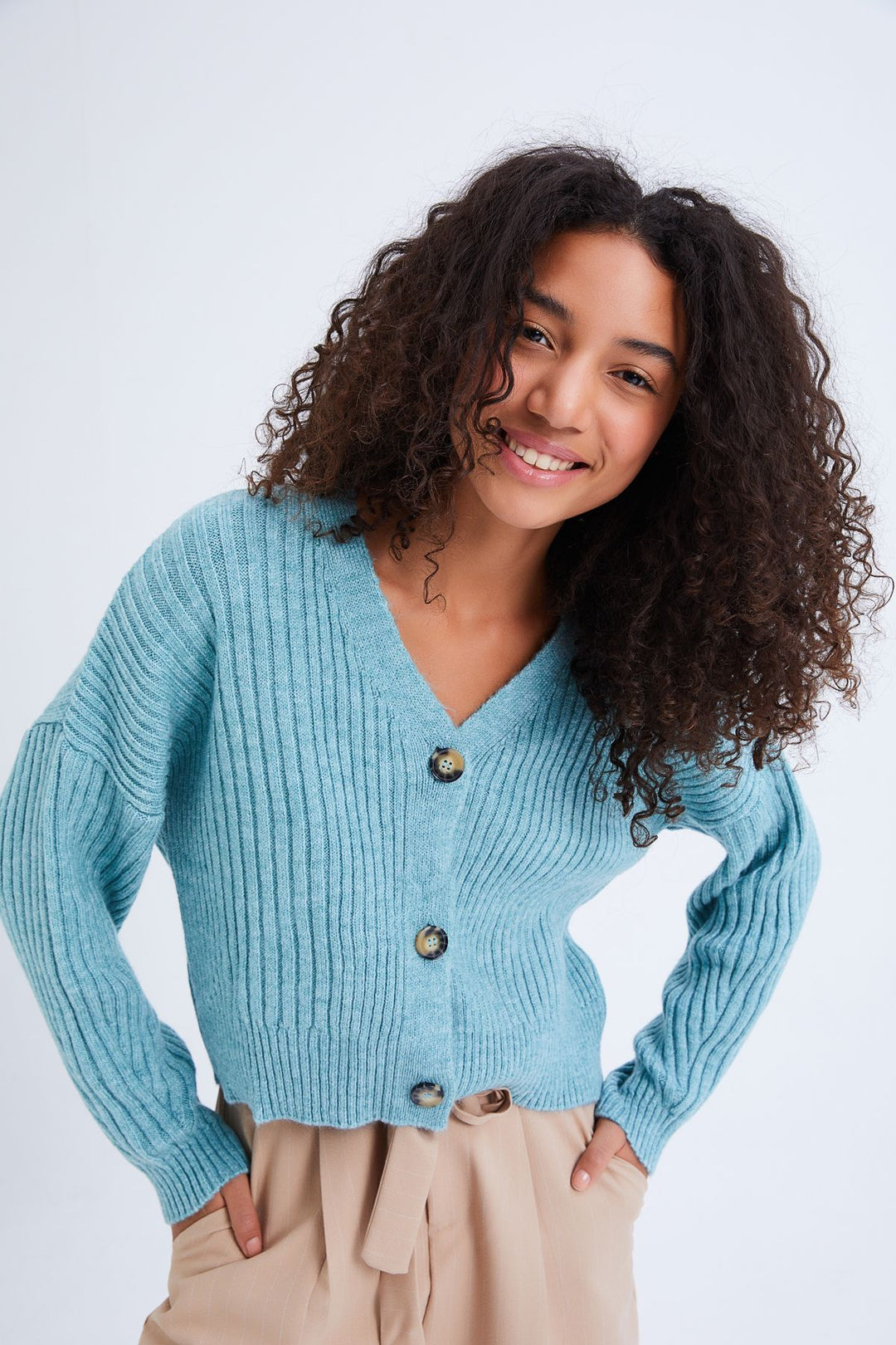 Buttoned Cardigan Mint