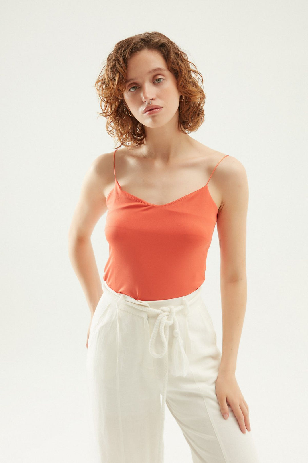 Rope Strap Undershirt Orange