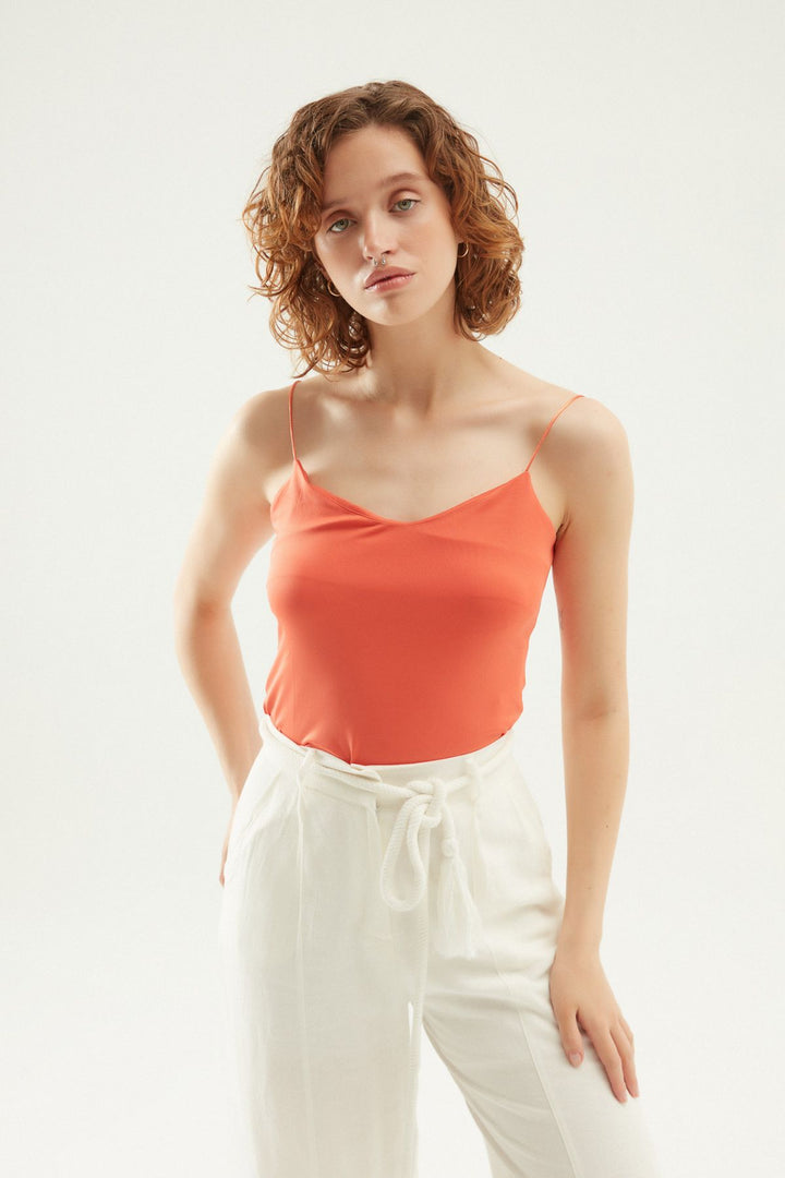 Rope Strap Undershirt Orange