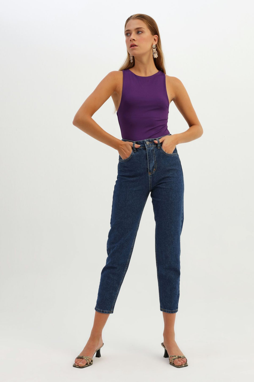 Halter Neck Bodysuit Purple