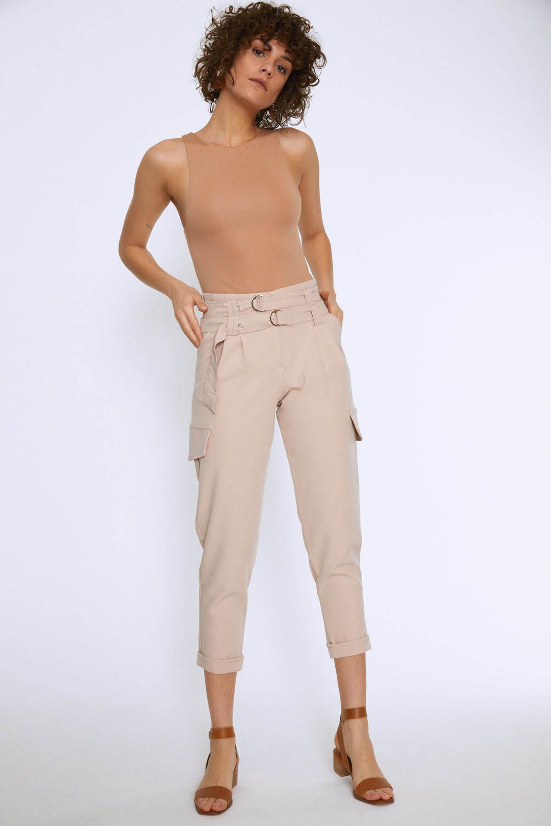 Halter Neck Bodysuit Camel