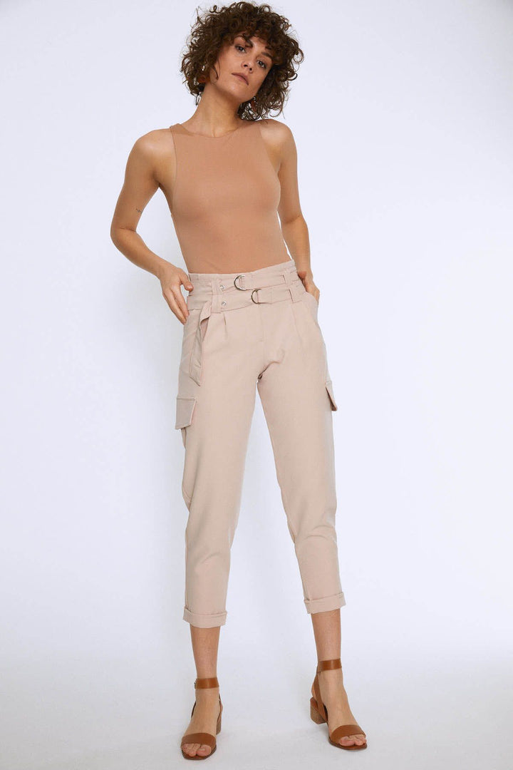 Halter Neck Bodysuit Camel