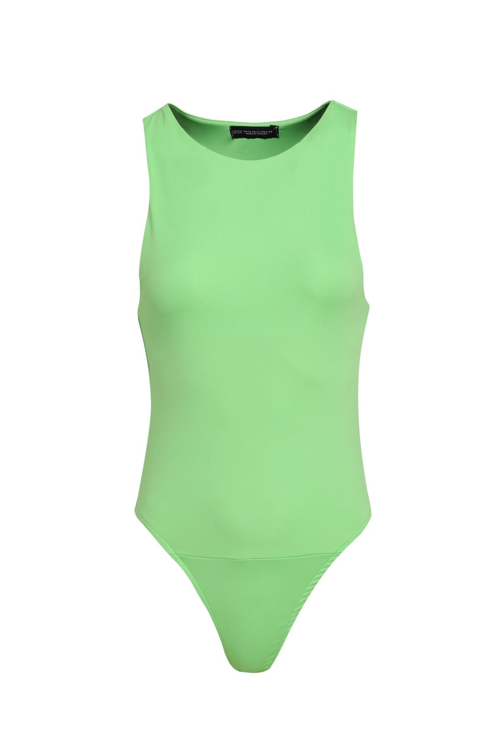 Halter Neck Bodysuit Neon Green