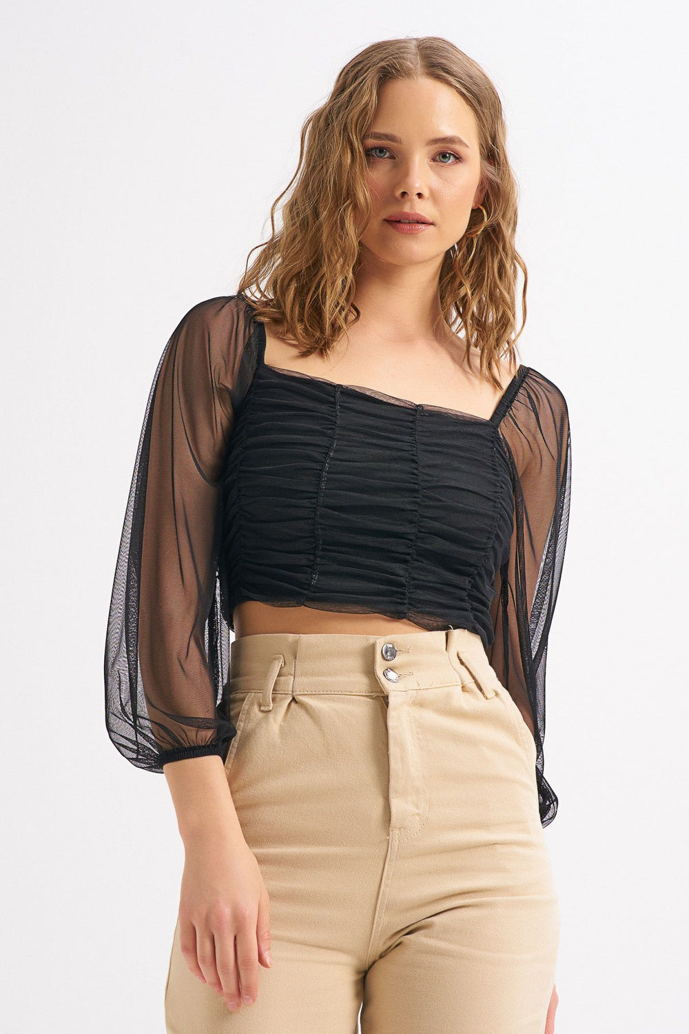 Gipeli Tulle Blouse Black
